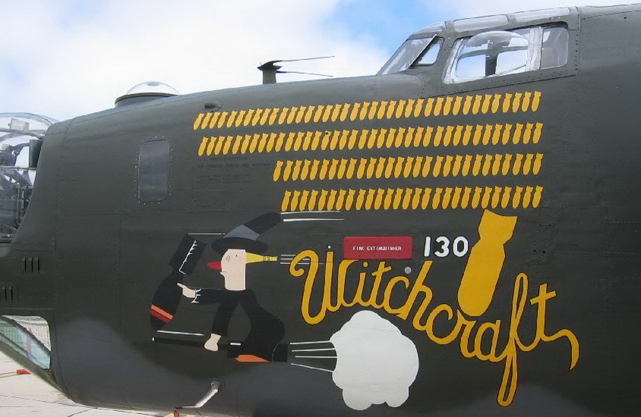 air force bomber WITCHCRAFT nose art